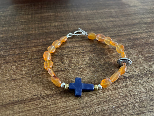 Lapis & Carnelian Southwestern Bracelet