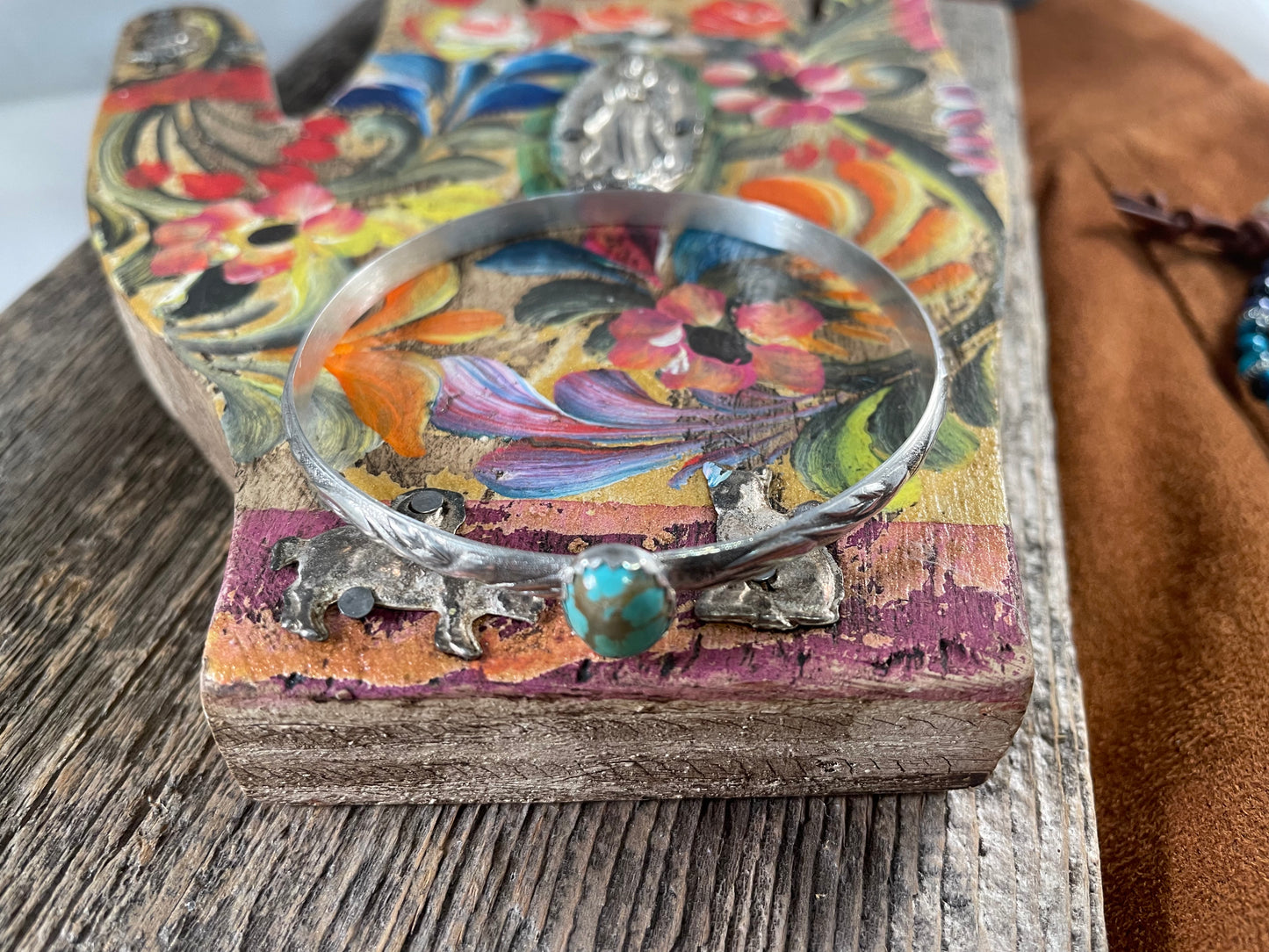 Garden Of Turquoise Bangle Bracelet